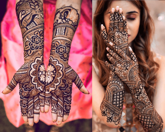 Hand mehndi art design by Rameen.